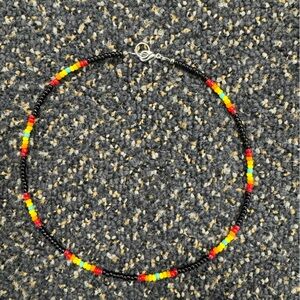 western hand beaded choker necklace